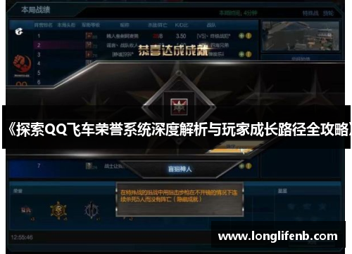 《探索QQ飞车荣誉系统深度解析与玩家成长路径全攻略》
